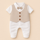 Adorable Waistcoat Romper | Classic Formal Outfit for Little Ones