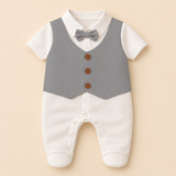 Adorable Waistcoat Romper | Classic Formal Outfit for Little Ones