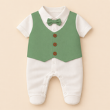 Adorable Waistcoat Romper | Classic Formal Outfit for Little Ones