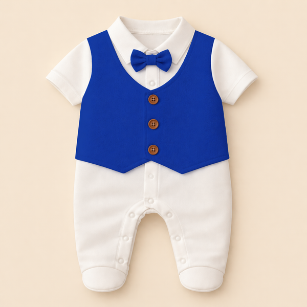 Adorable Waistcoat Romper | Classic Formal Outfit for Little Ones