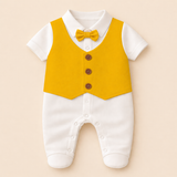 Adorable Waistcoat Romper | Classic Formal Outfit for Little Ones