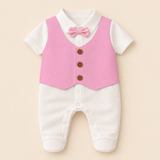 Adorable Waistcoat Romper | Classic Formal Outfit for Little Ones