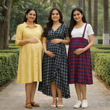 "Maternity Wear Checks Trio Kit"