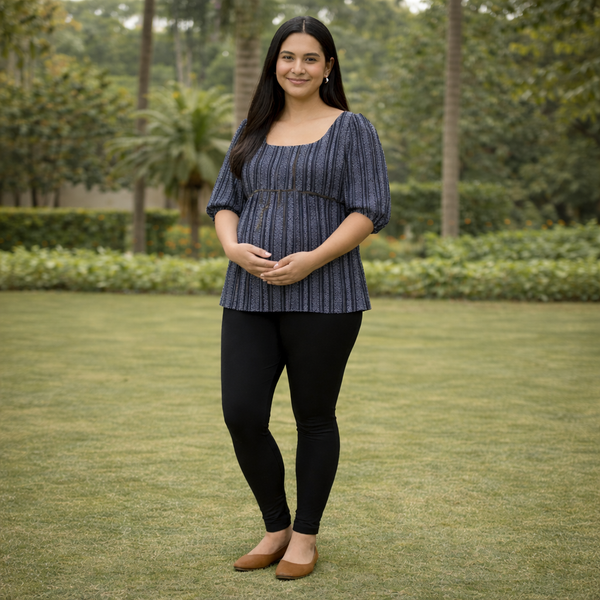Ebony Lineart Cotton Customised Maternity Wear.