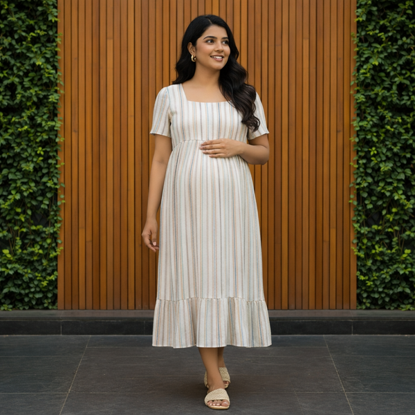 Vanilla Mist Cotton Customised Maternity Wear.