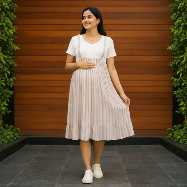 Vanilla Mist Cotton Customised Maternity Wear.