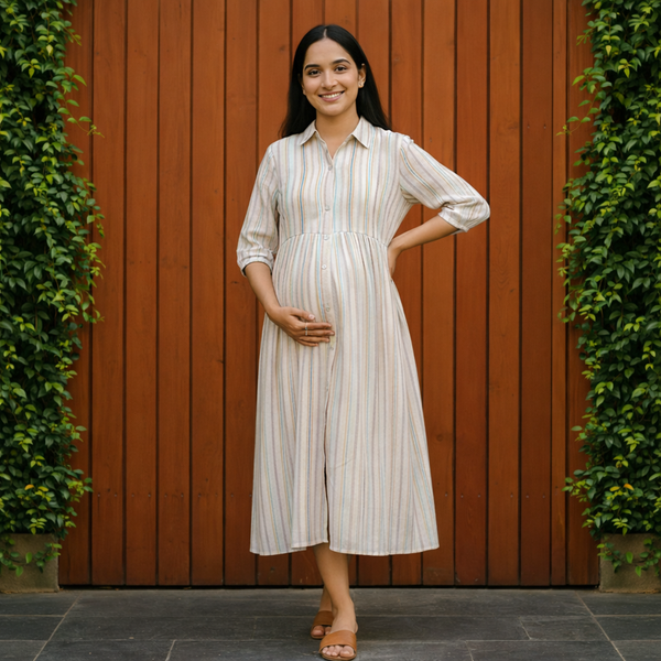 Vanilla Mist Cotton Customised Maternity Wear.