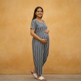 Muted Blue-Grey Stripes Customised Maternity Collection