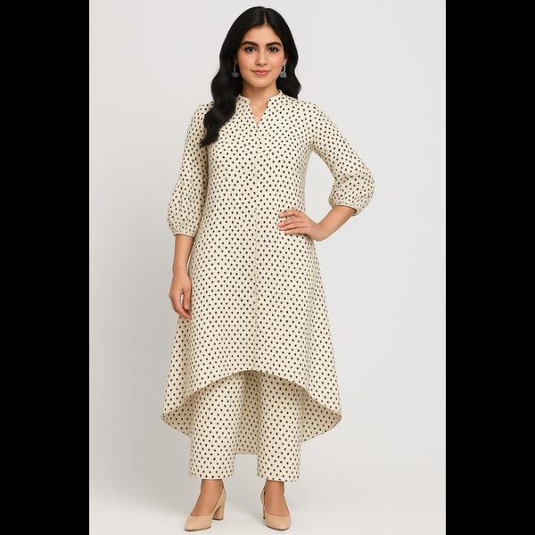 Elegant High-Low Printed Co-ord Set