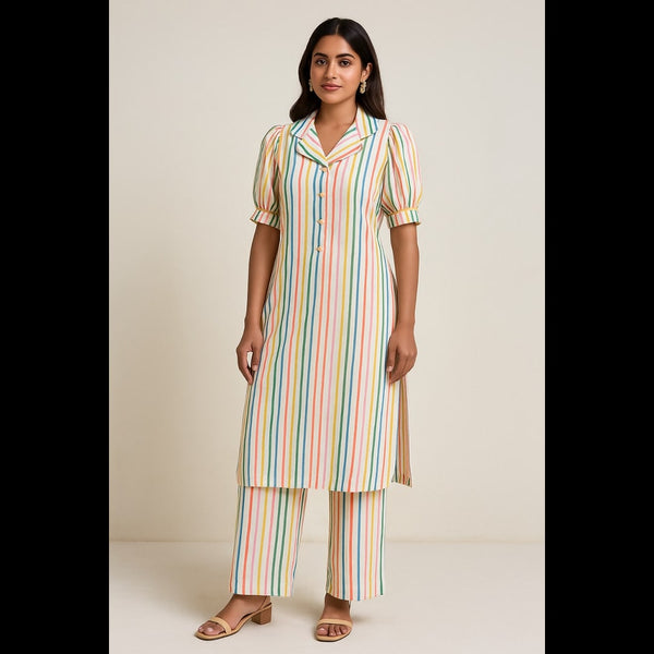 Neon Striped Co-ord Set