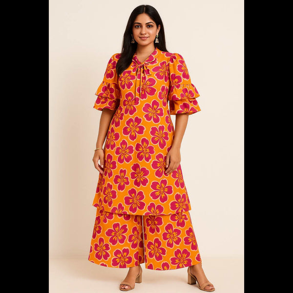 Tangerine Bloom Co-ord Set