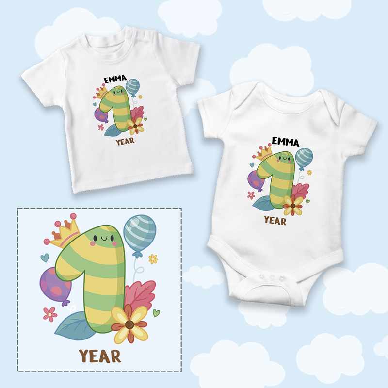 A Onesie For Every Month | 12-Month Personalized Monthly Baby Onesie Combo Pack