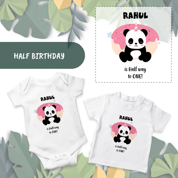 Half Birthday Personalised Baby Onesie | A Must-Have for Any Baby's Closet