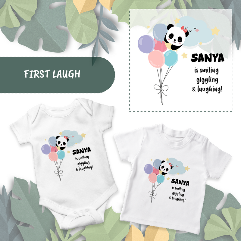 First Laugh Personalised Baby Onesie | A Must-Have for Any Baby's Closet