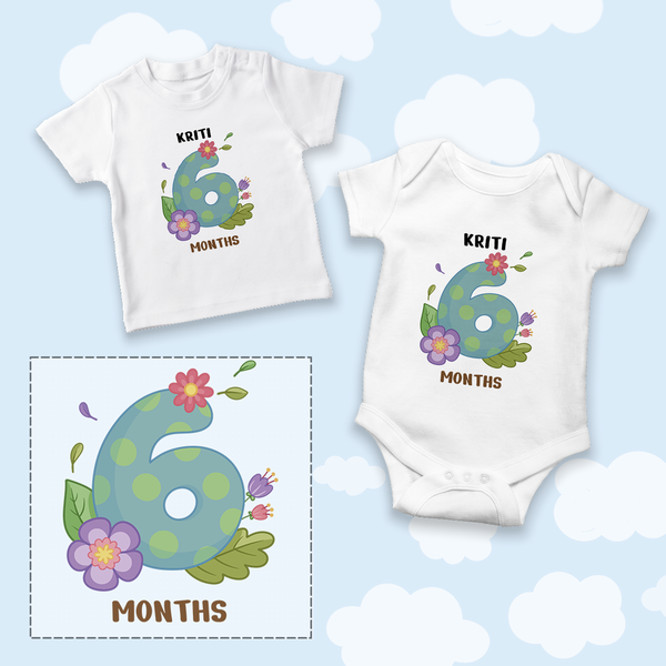 A Onesie For Every Month | 12-Month Personalized Monthly Baby Onesie Combo Pack