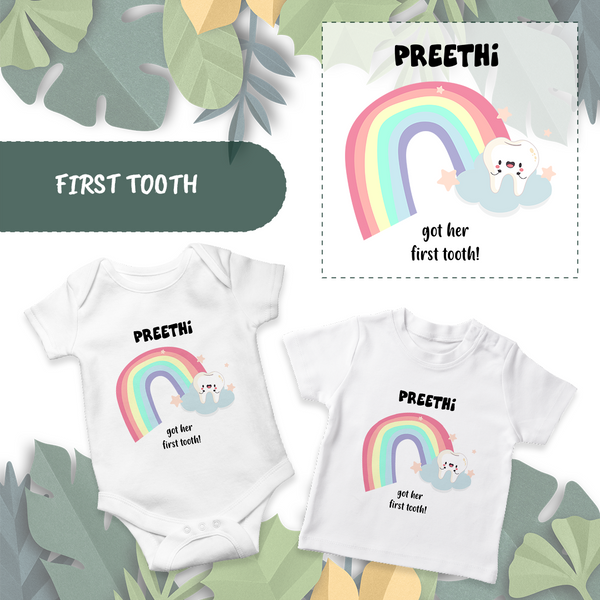 Personalised Baby Onesie for First Tooth - A Sweet and Special Way to Mark This Milestone