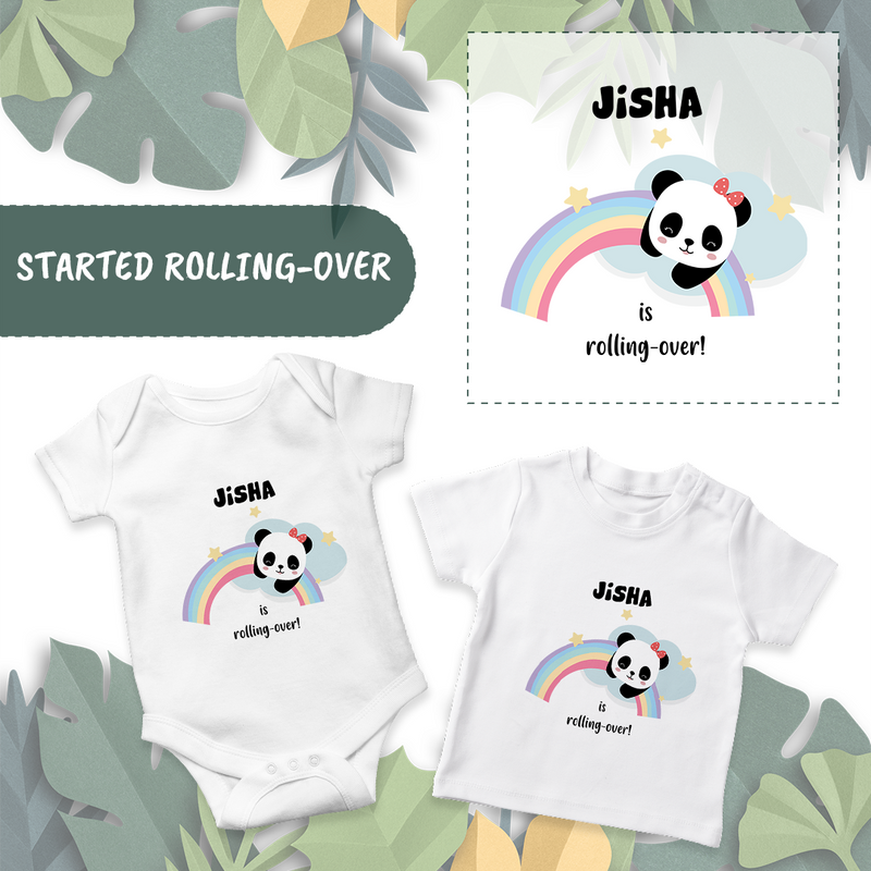 First Roll Over Printed Baby Onesie | Celebrate Your Baby's Milestone