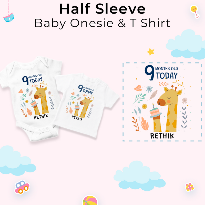 12-Month Personalized Monthly Baby Romper Combo Pack