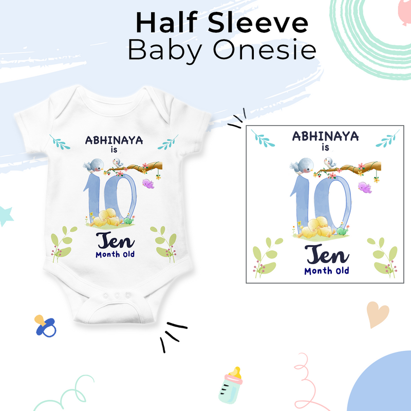 A Onesie For Every Month | 12-Month Personalized Monthly Baby Onesie Combo Pack