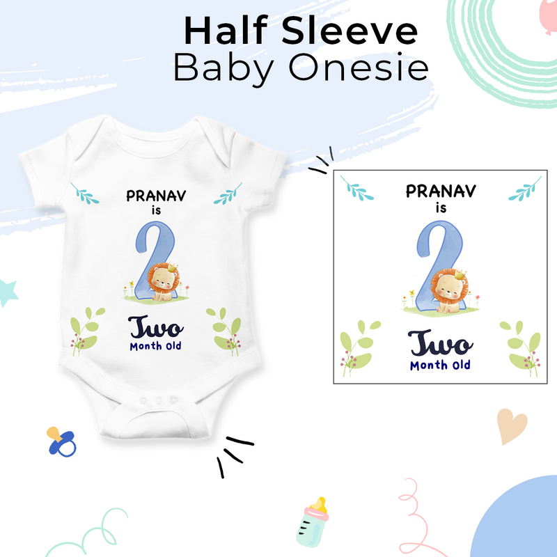 A Onesie For Every Month | 12-Month Personalized Monthly Baby Onesie Combo Pack