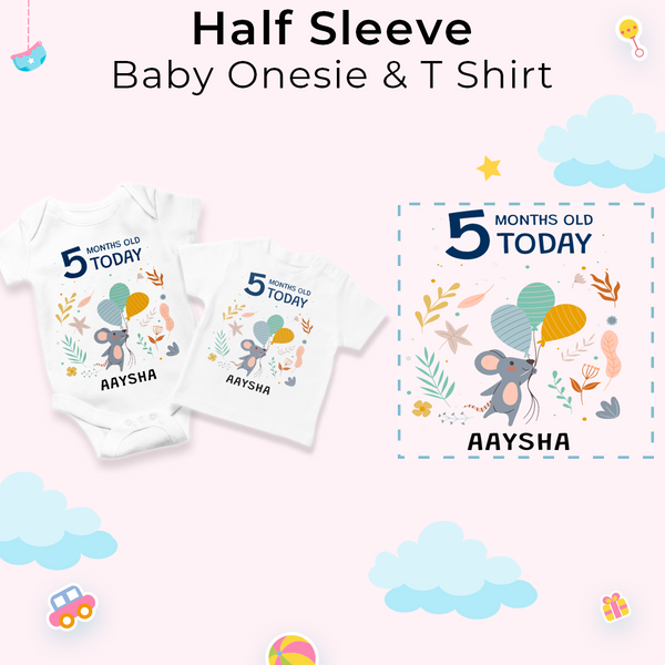 12-Month Personalized Monthly Baby Romper Combo Pack