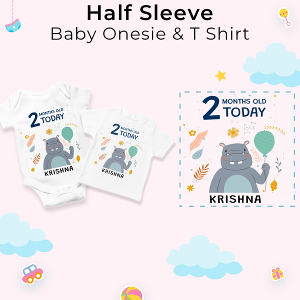 12-Month Personalized Monthly Baby Romper Combo Pack