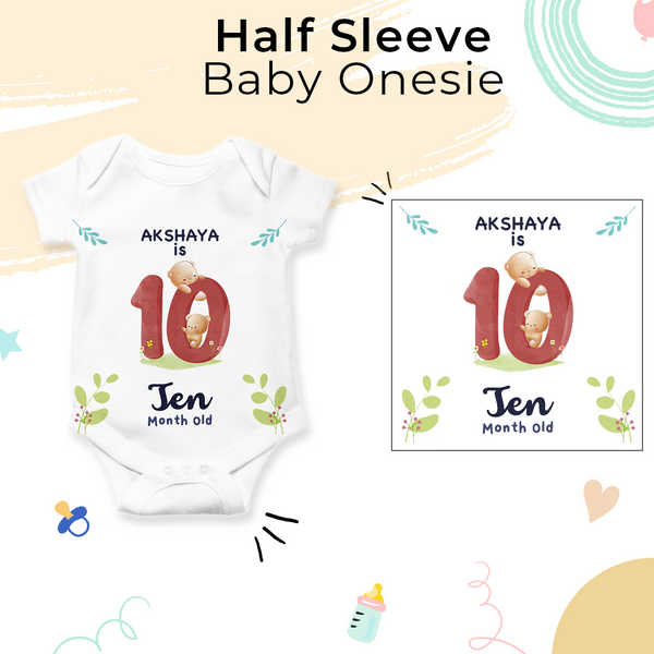 12-Month Personalized Monthly Baby Onesie Combo Pack