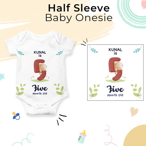 12-Month Personalized Monthly Baby Onesie Combo Pack