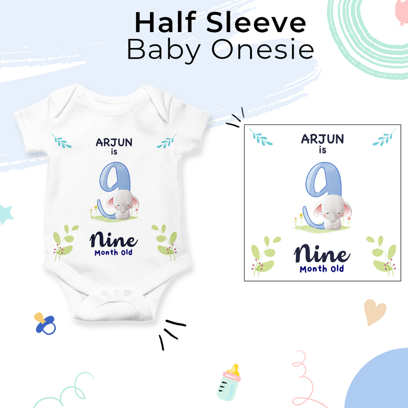 A Onesie For Every Month | 12-Month Personalized Monthly Baby Onesie Combo Pack