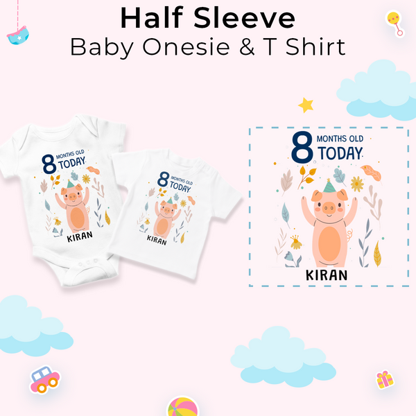 12-Month Personalized Monthly Baby Romper Combo Pack