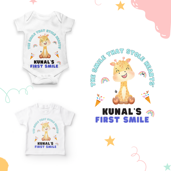 First Smile Printed Baby Onesie | A Must-Have for Any Baby's Closet