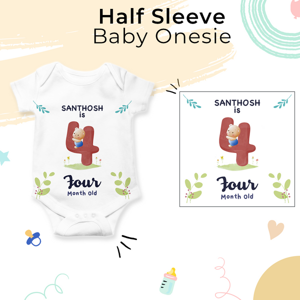 12-Month Personalized Monthly Baby Onesie Combo Pack