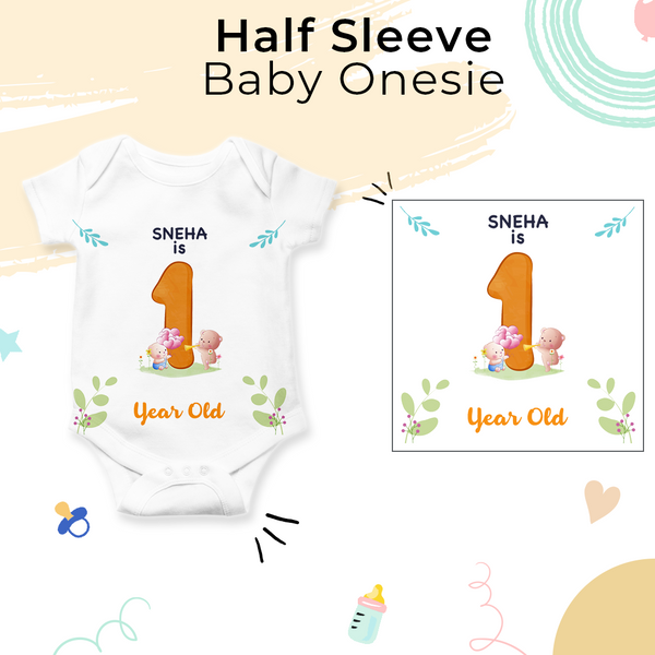 12-Month Personalized Monthly Baby Onesie Combo Pack
