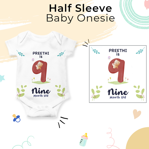 12-Month Personalized Monthly Baby Onesie Combo Pack