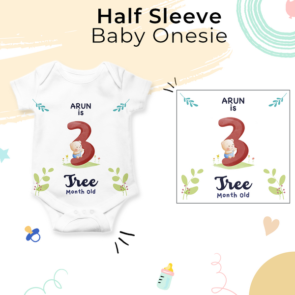 12-Month Personalized Monthly Baby Onesie Combo Pack
