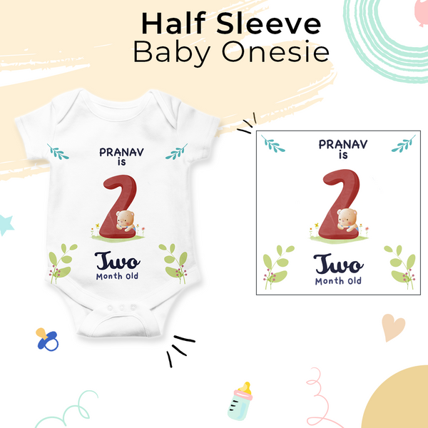12-Month Personalized Monthly Baby Onesie Combo Pack