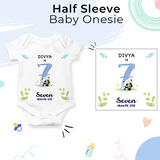 A Onesie For Every Month | 12-Month Personalized Monthly Baby Onesie Combo Pack