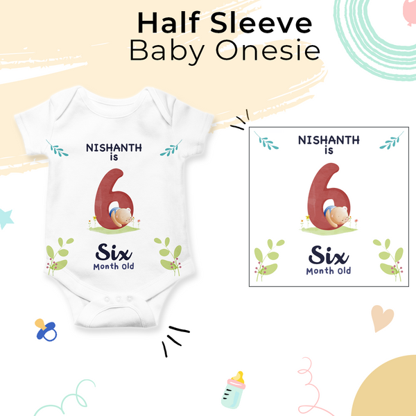 12-Month Personalized Monthly Baby Onesie Combo Pack
