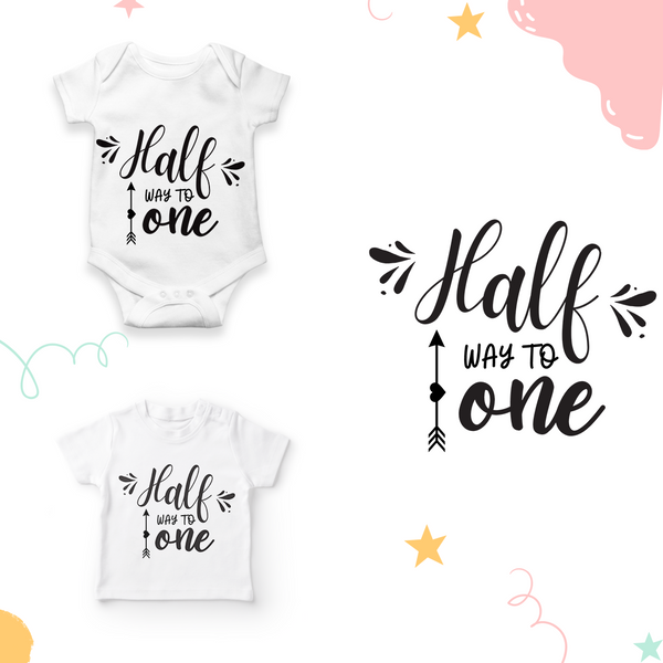 Half Birthday Printed Baby Onesie | A Must-Have for Any Baby's Closet