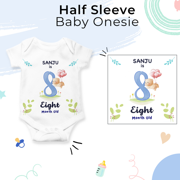 A Onesie For Every Month | 12-Month Personalized Monthly Baby Onesie Combo Pack
