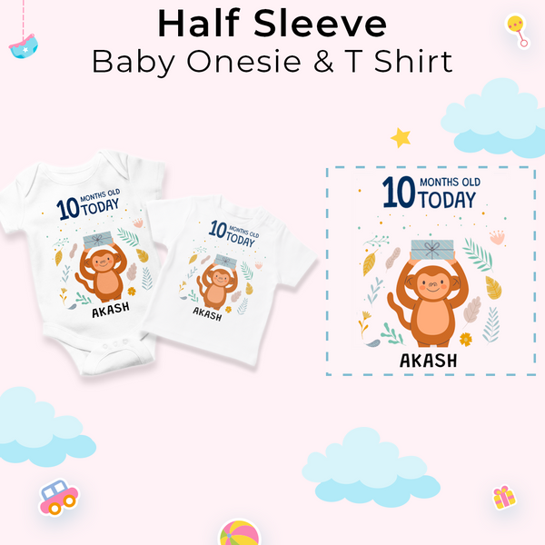 12-Month Personalized Monthly Baby Romper Combo Pack