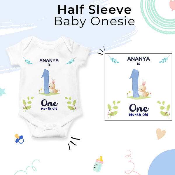 A Onesie For Every Month | 12-Month Personalized Monthly Baby Onesie Combo Pack