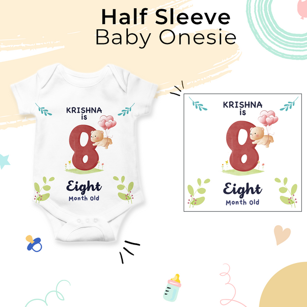 12-Month Personalized Monthly Baby Onesie Combo Pack