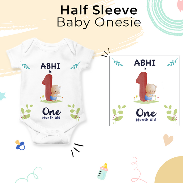 12-Month Personalized Monthly Baby Onesie Combo Pack