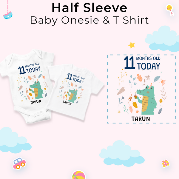 12-Month Personalized Monthly Baby Romper Combo Pack