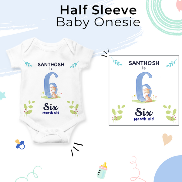 A Onesie For Every Month | 12-Month Personalized Monthly Baby Onesie Combo Pack