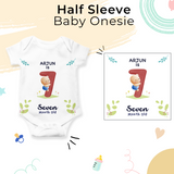12-Month Personalized Monthly Baby Onesie Combo Pack