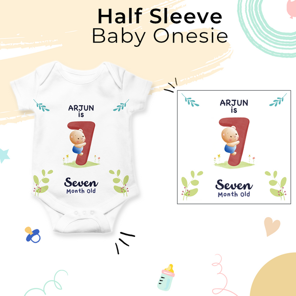 12-Month Personalized Monthly Baby Onesie Combo Pack