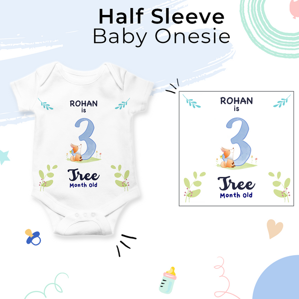 A Onesie For Every Month | 12-Month Personalized Monthly Baby Onesie Combo Pack