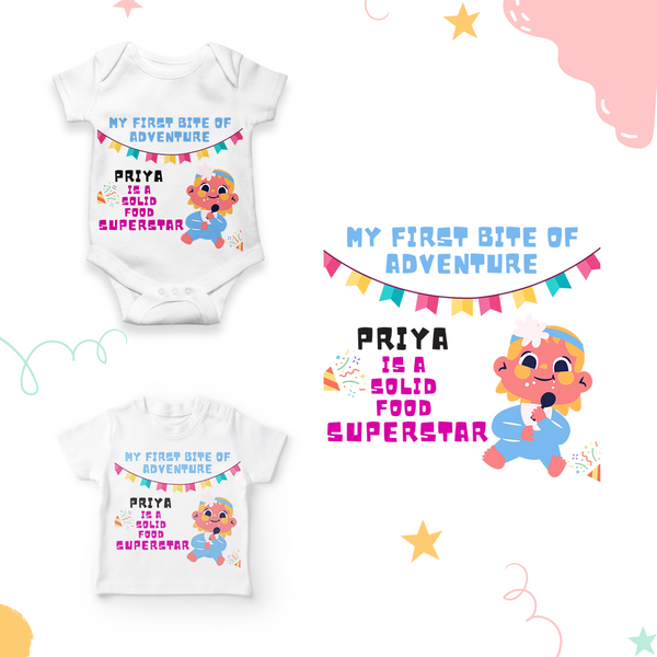 First Solid Food Onesie - A Milestone to Remember